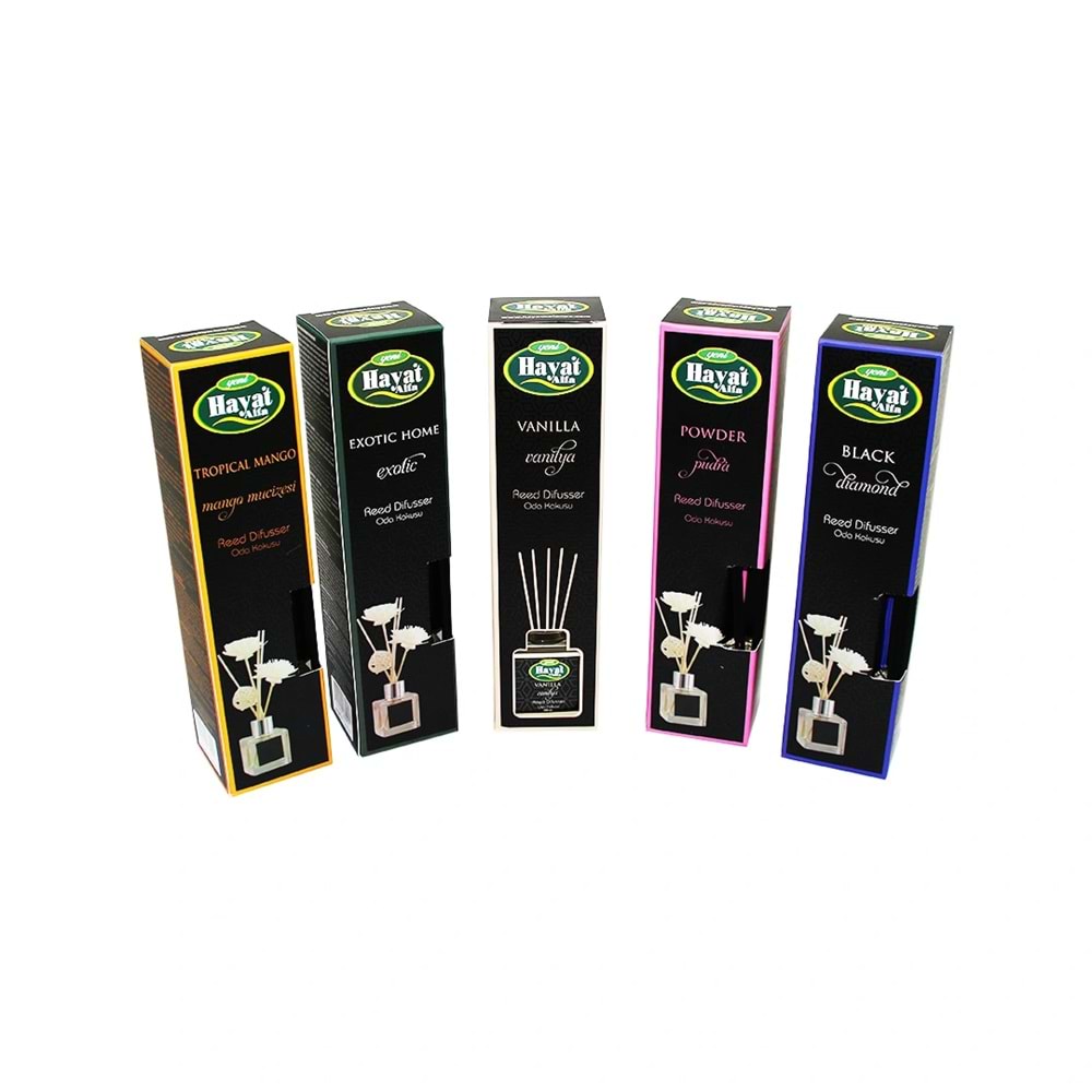 HAYAT ALFA KARE 100ML BAMBU ÇUBUKLU MİX ORTAM ODA KOKUSU (5047)