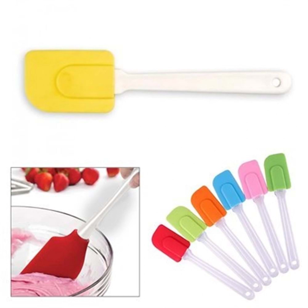 Dekoratif Renkli Silikon Spatula Pratik Sevimli Spatula Kaşık (5047)