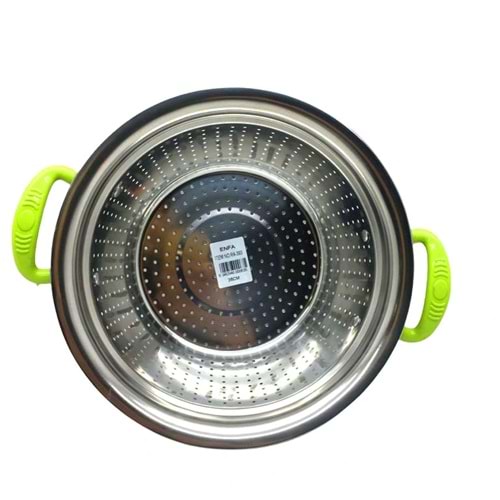 PLASTİK RENKLİ KULP METAL SEPET SÜZGEÇ 26CM. (5047)