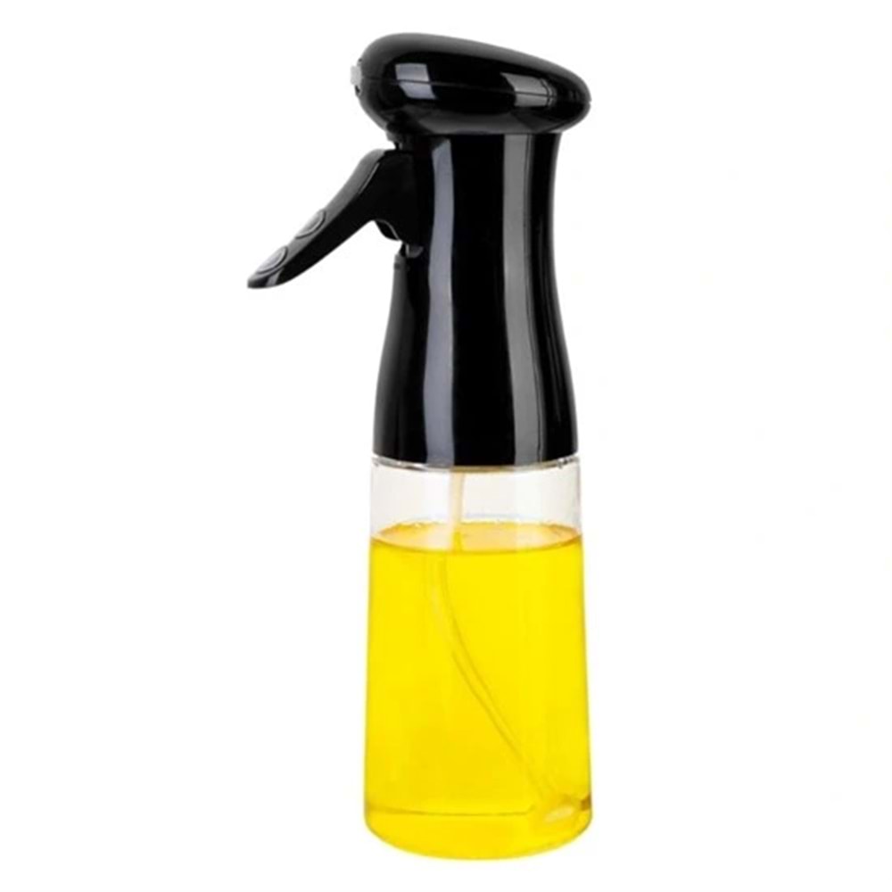 Çok Amaçlı Cam Şişe Püskürtmeli Dağıtıcı Yağdanlık Limonluk Sirke Sosluk Spreyi Siyah (5047)