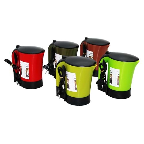 PLASTİK RENKLİ SU ISITICISI KETTLE ELEKTRİKLİ CEZVE (5047)