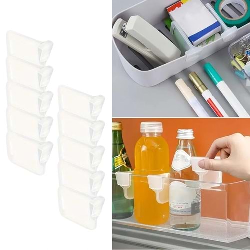 10'luŞeffaf Buzdolabı Yan Kapı Düzenleyici Buzdolabı Dolap İçi Bölümleyici Aparatlar (5047)