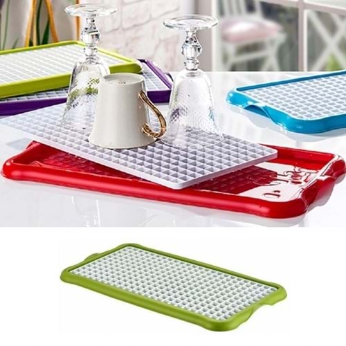 Pratik Lavabo Tezgah Üstü Bulaşık Kurutmalığı Süzmatik 22x40 cm (5047)