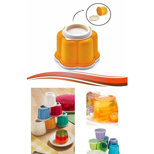 2 Adet Çiçek Şekilli Plastik Jole Muhallebi Şekillendirici Kalıp (5047)