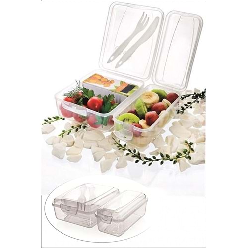 Takeaway Ergonomik Asorti Çatal lı Pratik Yoğurt Saklama Kabı (5047)