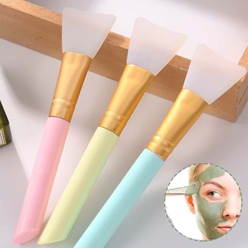 2li Silikon Temizlemesi Kolay Kullanılabilen Yüz Cilt Bakımı Maske Ve Krem Spatulası (5047)