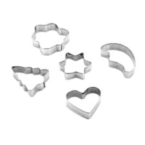 5 PARÇA METAL BİSKÜVİ KURABİYE KALIP (5047)