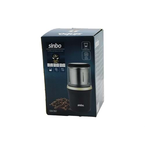 KAHVE - BAHARAT ÖĞÜTÜCÜ ÇELİK BIÇAK - ÖĞÜTME HAZNESİ=100GR 200W BAS ÇALIŞTIR KAPAK=MİKA KRİSTAL PLS SCM-2997 (5047)