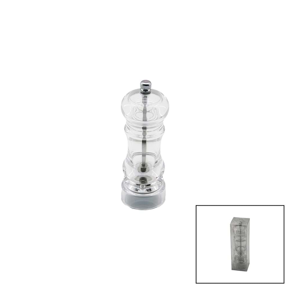 KÜÇÜK ŞEFFAF MİKA KRİSTAL PLASTİK BAHARAT ÖĞÜTÜCÜ (5047)