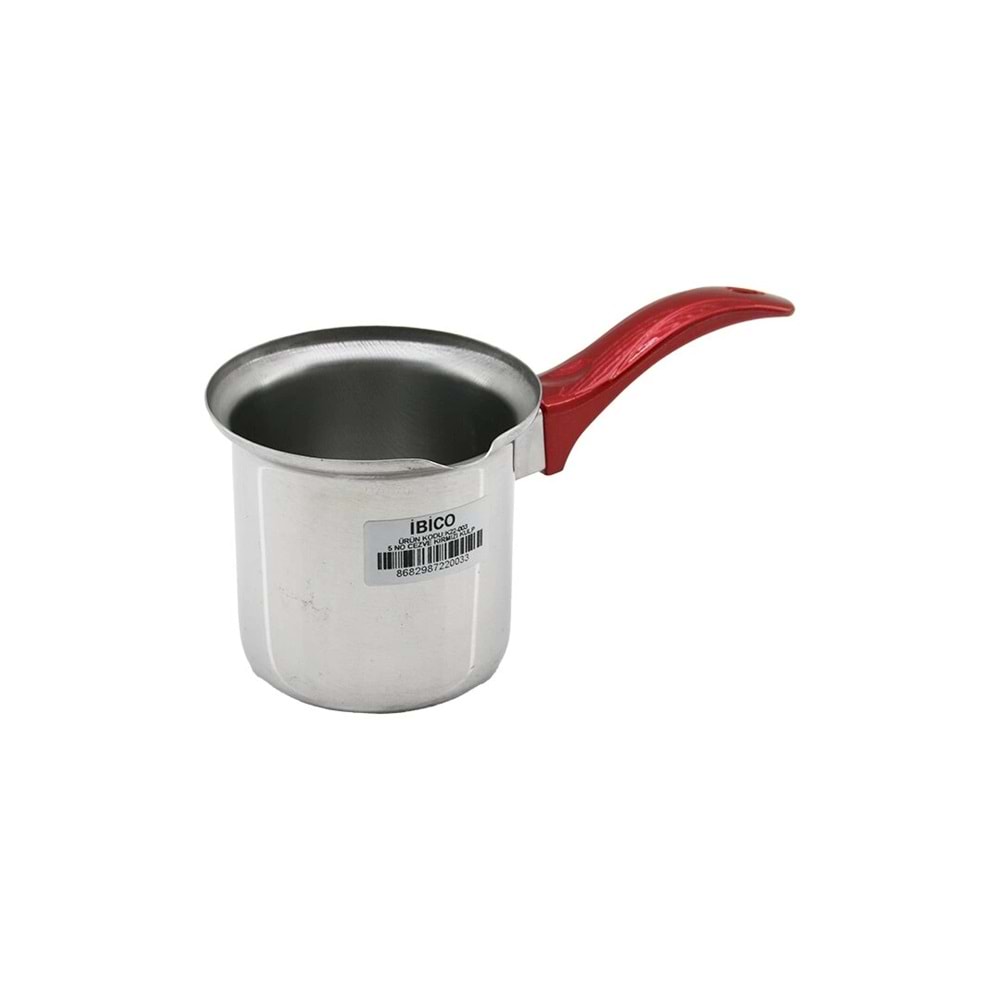 NO-5 ÇELİK CEZVE KIRMIZI KULP (5047)