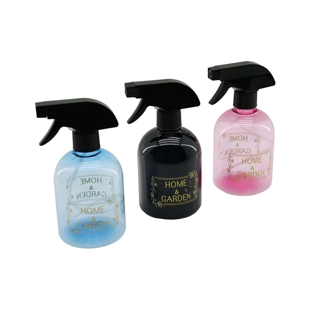 PLASTİK LARA - 500ML HOME GARDEN RENKLİ PLASTİK BOŞ SPREY ŞİŞE (5047)