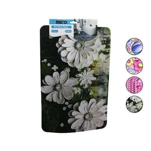 DİKDÖRTGEN - DESENLİ 38X58CM SU EMİCİ - SİHİRLİ BANYO PASPASI ELASTİK (5047)