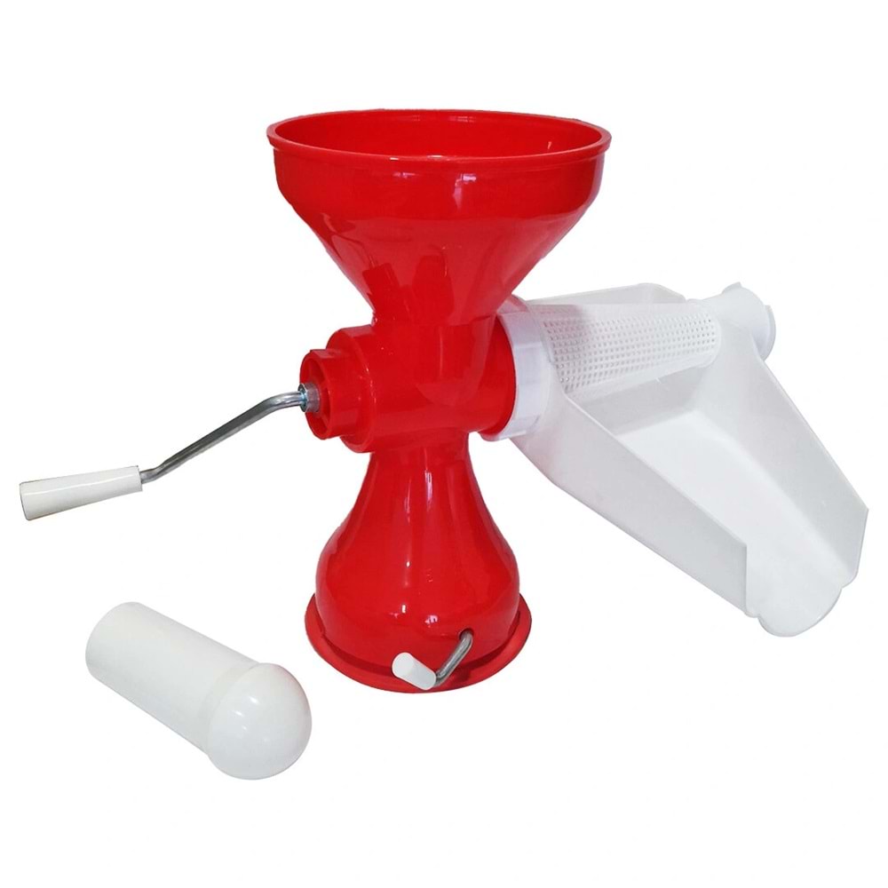 PLASTİK SÜZGEÇLİ - HAZNELİ SALÇA MAKİNESİ METAL KOLLU EV YAPIMI FİRESİZ PRATİK KULLANIM BRKT-312007 (5047)