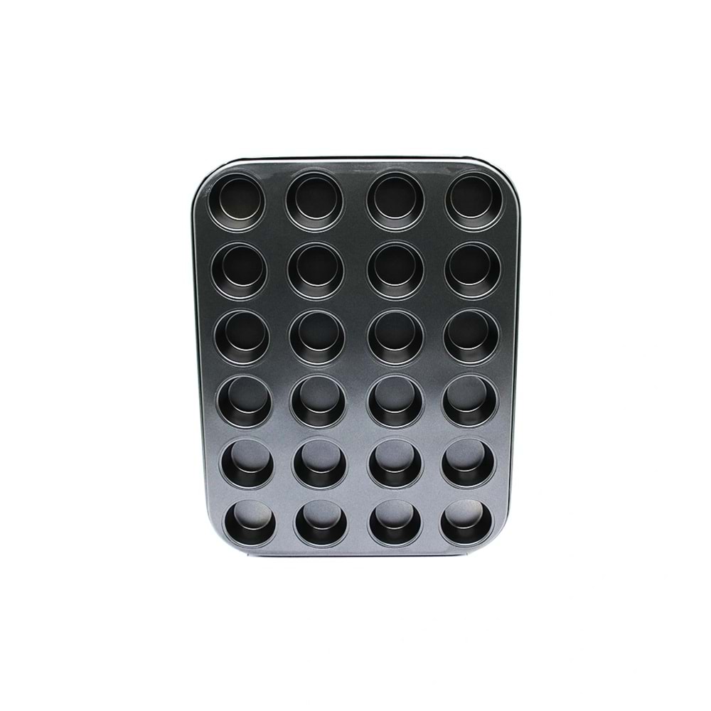 24 GÖZLÜ METAL - SİYAH MUFFIN KEK KALIBI (5047)