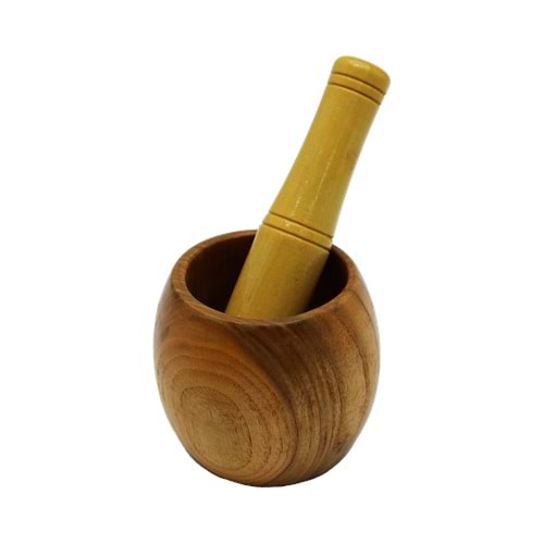 AHŞAP BAMBU HAVAN SARIMSAK DÖVECEK ÇAP: 8CM--DERİNLİK:5.5CM--YÜKSEKLİK:9.5CM (5047)