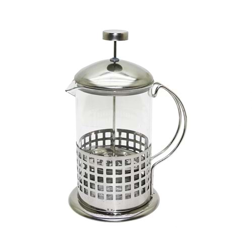 FRENCH PRESS 800ML CAM BİTKİ SÜZGEÇİ METAL KAFES - KAPAK (5047)