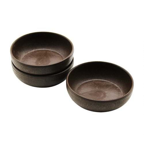 3PCS NATUREL PLASTİK ÇEREZLİK ÇAP: 10CM - DERİNLİK: 3CM (5047)