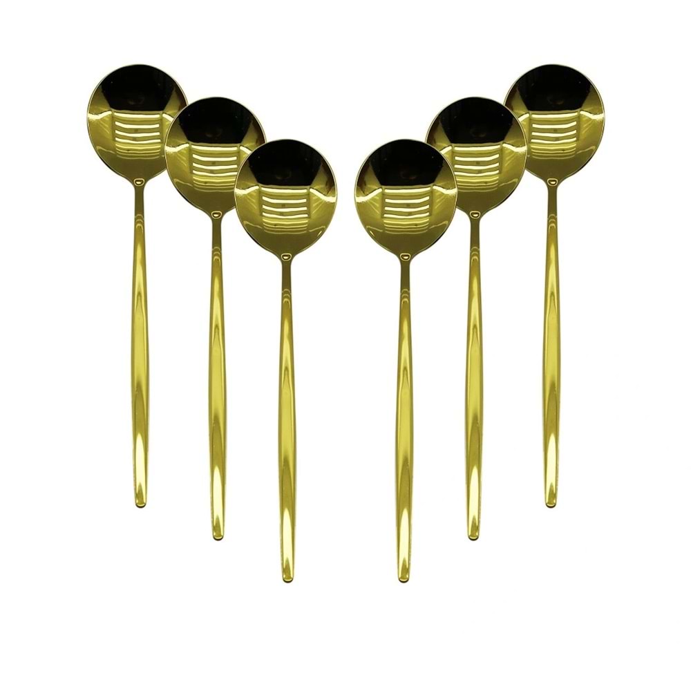6 PCS GOLD YEMEK KAŞIK SETİ (5047)