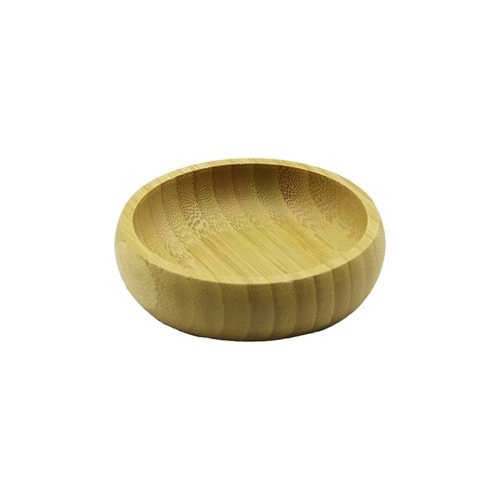 TEKLİ - MİNİ=8.5CM AHŞAP BAMBU ÇEREZLİK - LOKUMLUK KASE (5047)