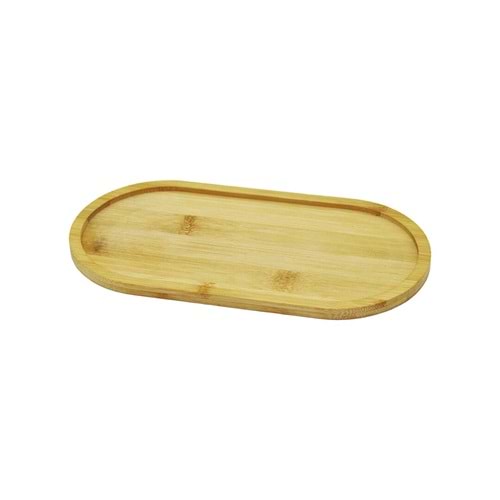 OVAL AHŞAP BAMBU YAĞDANLIK ALTLIK 12X23CM (5047)