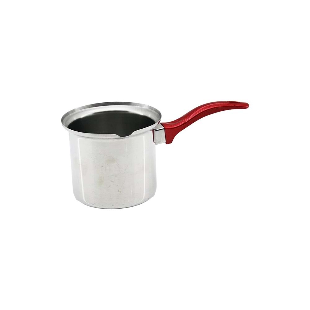 NO-4 ÇELİK CEZVE KIRMIZI KULP (5047)