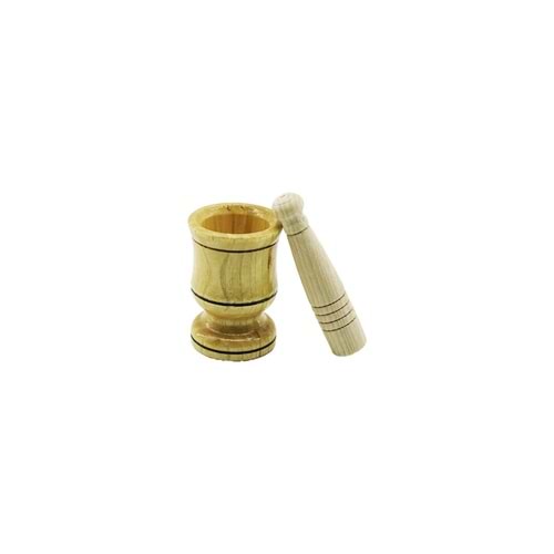 KÜÇÜK BOY AHŞAP HAVAN SARIMSAK DÖVECEK Ç: 6CM--D: 4CM--Y: 8.8CM FİLELİ AMBALAJ (5047)