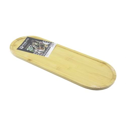 UZUN OVAL AHŞAP BAMBU SUNUM TEPSİ 16X45CM (5047)