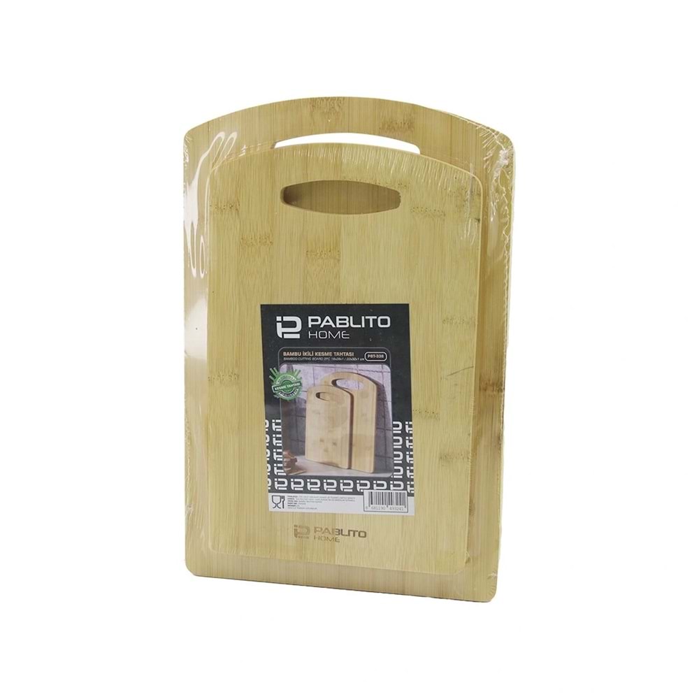 2PCS SET AHŞAP BAMBU KESİM PANOSU - KESME TAHTASI 18X28X1CM--22X32X1CM (5047)