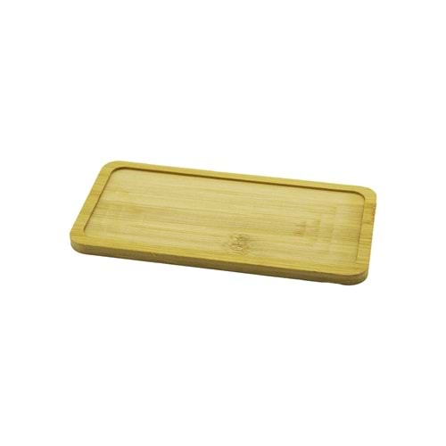 DİKDÖRTGEN AHŞAP BAMBU YAĞDANLIK ALTLIK MİNİ TEPSİ 20X10X0.8CM (5047)