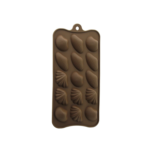 15 GÖZLÜ - DENİZ KABUK ŞEKİL MİX KAHVERENGİ SİLİKON ÇİKOLATA KALIP (5047)