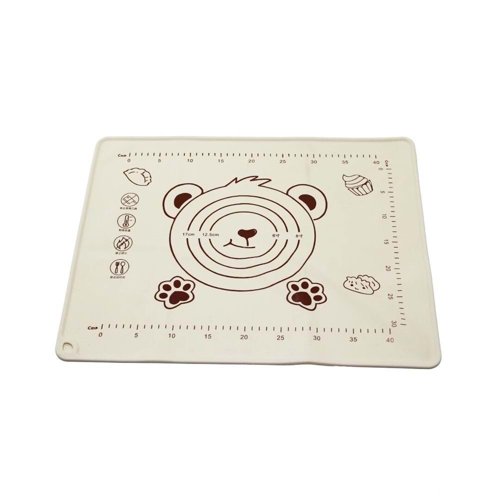 DİKDÖRTGEN 40X50CM RENKLİ SİLİKON HAMUR MATI ÖLÇEK ÇİZİMLİ 240GR (5047)