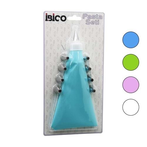 11PCS PASTA SETİ - RENKLİ 1-KREMA TORBASI - 9-METAL SIKMA UÇLARI - 1-UÇ TUTUCU ADAPTÖR (5047)