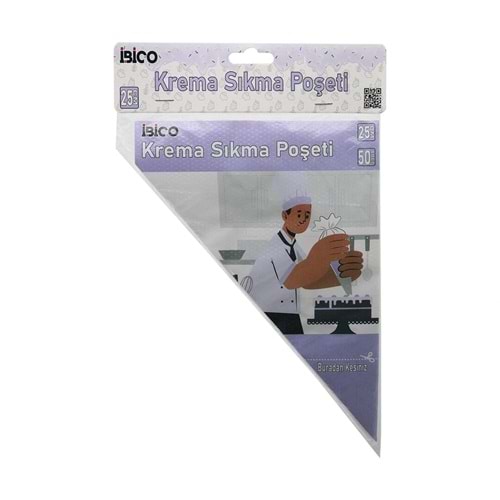 NAYLON 25CM 50PCS KREMA SIKMA POŞETİ TORBASI (5047)