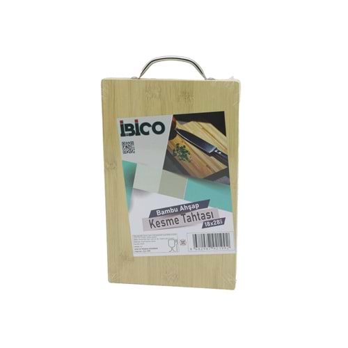 18X28 X 1.7CM LUX AHŞAP BAMBU KESİM PANOSU - KESME TAHTASI METAL KULPLU (5047)