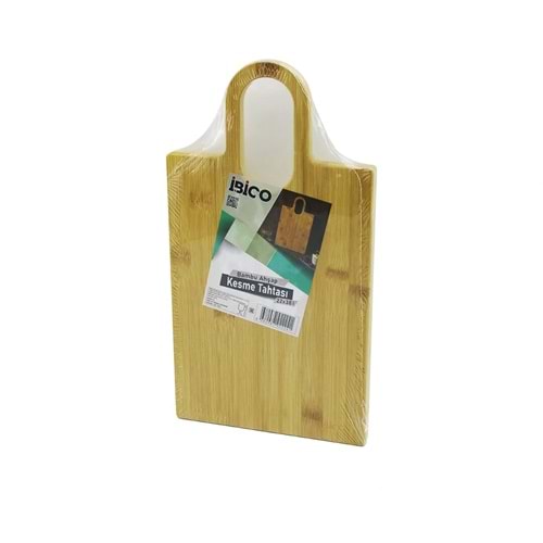 DİKDÖRTGEN=22X38CM AHŞAP BAMBU KESİM PANOSU - KESME TAHTASI OVAL KULPLU (5047)