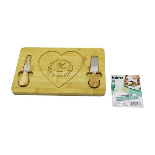 KALPLİ BIÇAK SAĞ-SOLAHŞAP BAMBU KAHVALTI PEYNİR SUNUM PANO2 BIÇAK=AHŞAP SAP19X29X1.5CM (5047)