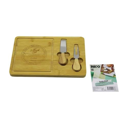 BIÇAK SAĞ AHŞAP BAMBU KAHVALTI PEYNİR SUNUM PANO 2PEYNİR BIÇAK=AHŞAP SAPLI19X29X1.5CM (5047)