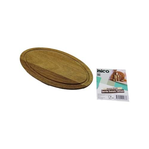 AKASYA OVAL AHŞAP SERVİS SUNUM TEPSİ - TAHTASI MİNİ TEPSİ 25 X 14 X 1.4CM (5047)