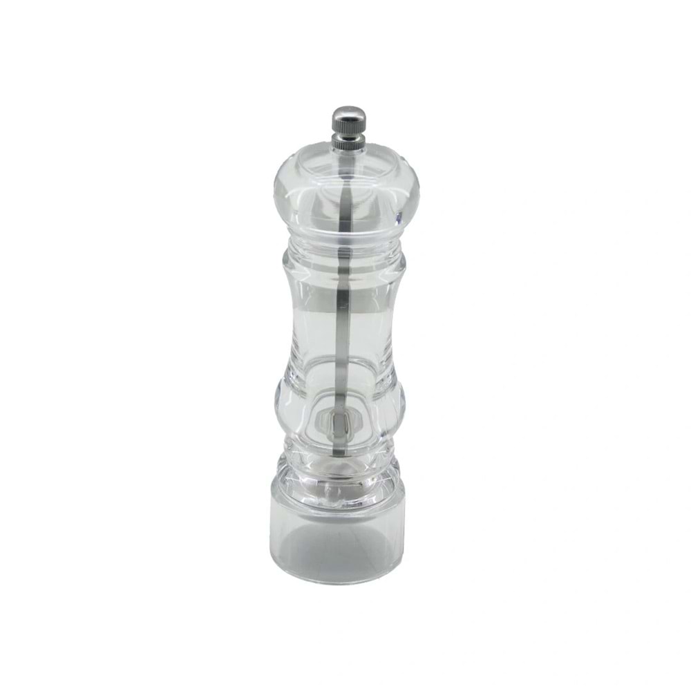 KÜÇÜK AKRİLİK ŞEFFAF MİKA KRİSTAL PLASTİK BAHARAT ÖĞÜTÜCÜ ÇAP: 5CM Y: 17.5CM (5047)