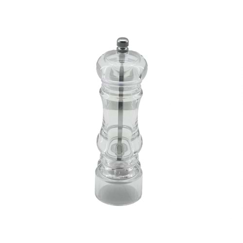 KÜÇÜK AKRİLİK ŞEFFAF MİKA KRİSTAL PLASTİK BAHARAT ÖĞÜTÜCÜ ÇAP: 5CM Y: 17.5CM (5047)
