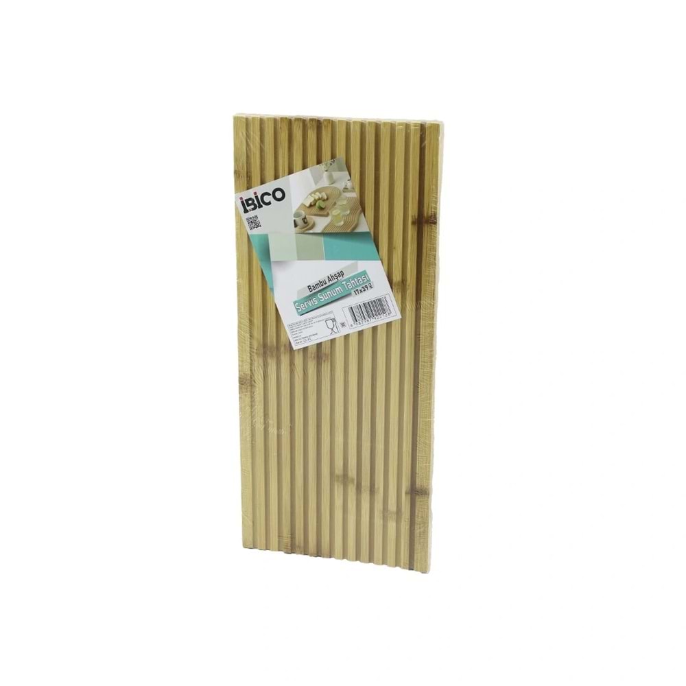 D.GEN DÜZ KANALLI ÇİFT TARAF=DÜZ - KANALLI AHŞAP BAMBU SERVİS SUNUM TAHTASI 17 X 39 X 1.5CM (5047)