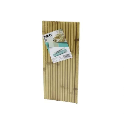 D.GEN DÜZ KANALLI ÇİFT TARAF=DÜZ - KANALLI AHŞAP BAMBU SERVİS SUNUM TAHTASI 17 X 39 X 1.5CM (5047)