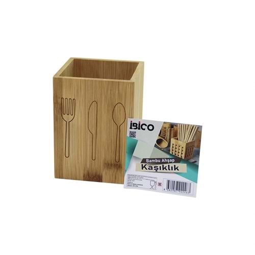 KÜÇÜK KARE=9X9CM AHŞAP BAMBU KAŞIKLIK ORGANİZER (5047)