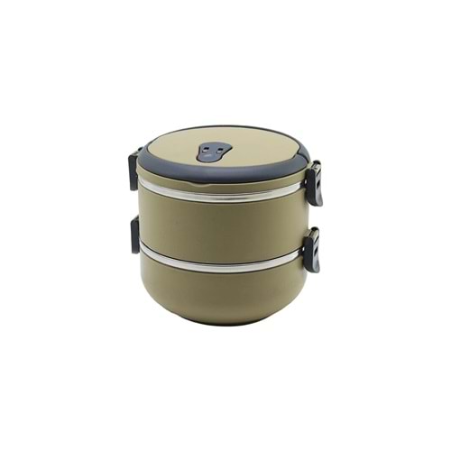 KAHVERENGİ 2Lİ SEFER TASI SAKLAMA KABI 1.2LT (5047)