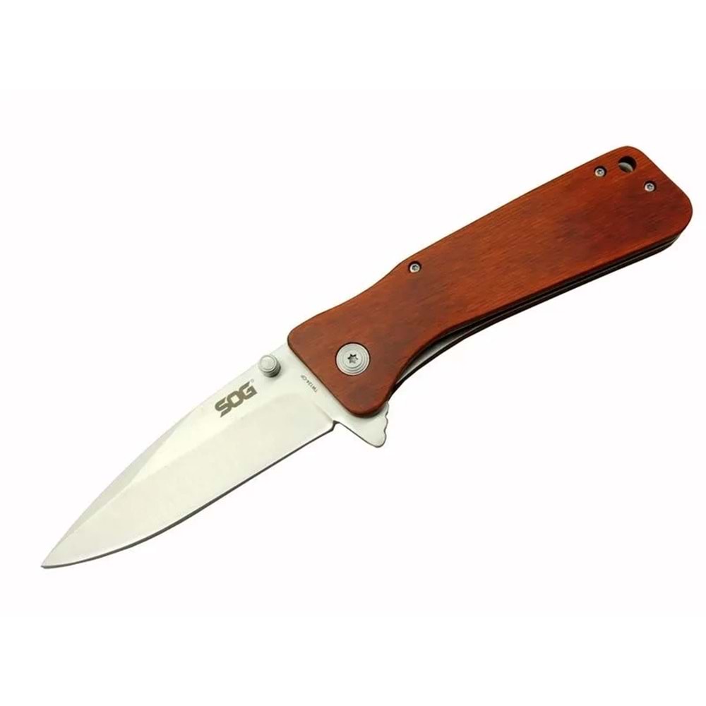 Sog Twı24-cp Rd Outdoor Çakı 23 Cm - Ahşap Saplı, Otomatik, Kılıflı, Kemerlikli