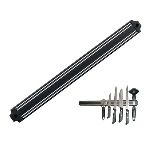 Mıknatıslı Bıçak Tutucu Stand - 49 Cm, Siyah