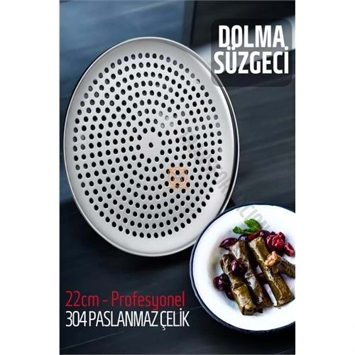 Sarma Dolma Süzgeci 22 cm 304 Paslanmaz Çelik