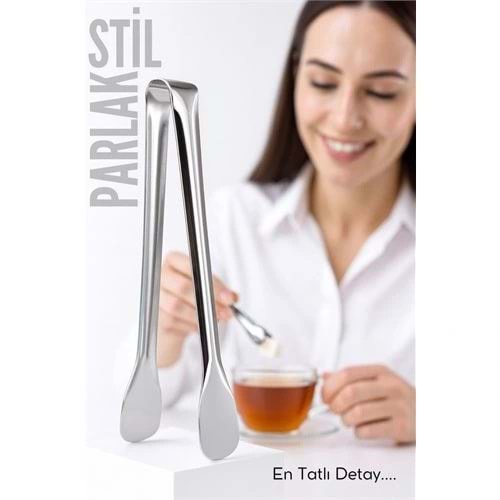 Çelik Şeker Maşası 13 CM | Buz, Limon ve Küp Şeker Servis Maşası