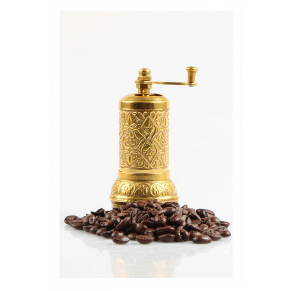 Osmanlı Motifli Kahve ve Baharat Değirmeni Sarı