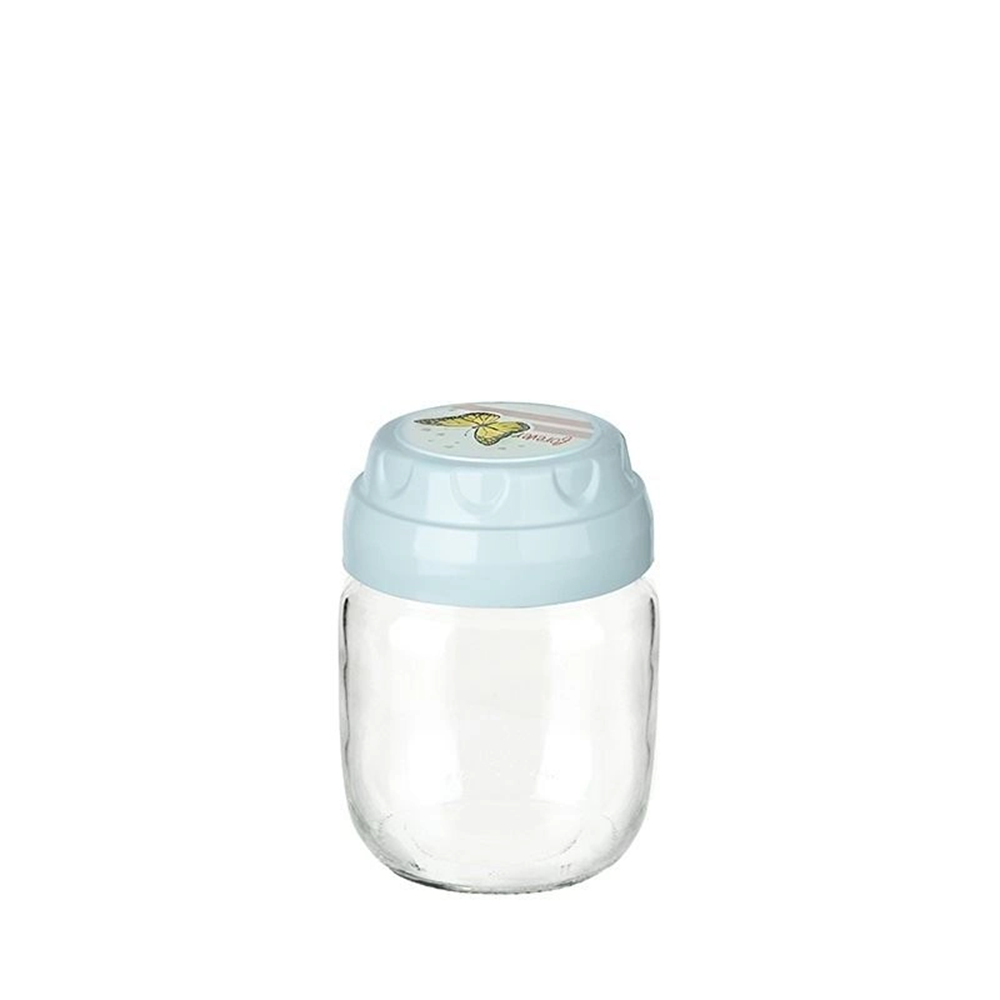 Vintage Dekoratif Desenli Cam Kavanoz 425ml - 14,3 oz